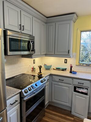 Kitchen cabinet painting in Manor